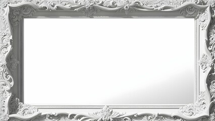 Classic frame for paintings, mirrors or photo isolated on white background.