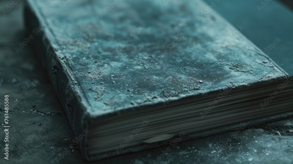 Poster close up of a book on a table, suitable for educational or reading concepts