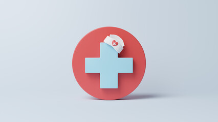 Obraz premium International nurse day, medical help and care concept, happy nurses day on earth with stethoscope to mark the contributions that nurses make to society, copy space for text, 3d rendering illustration