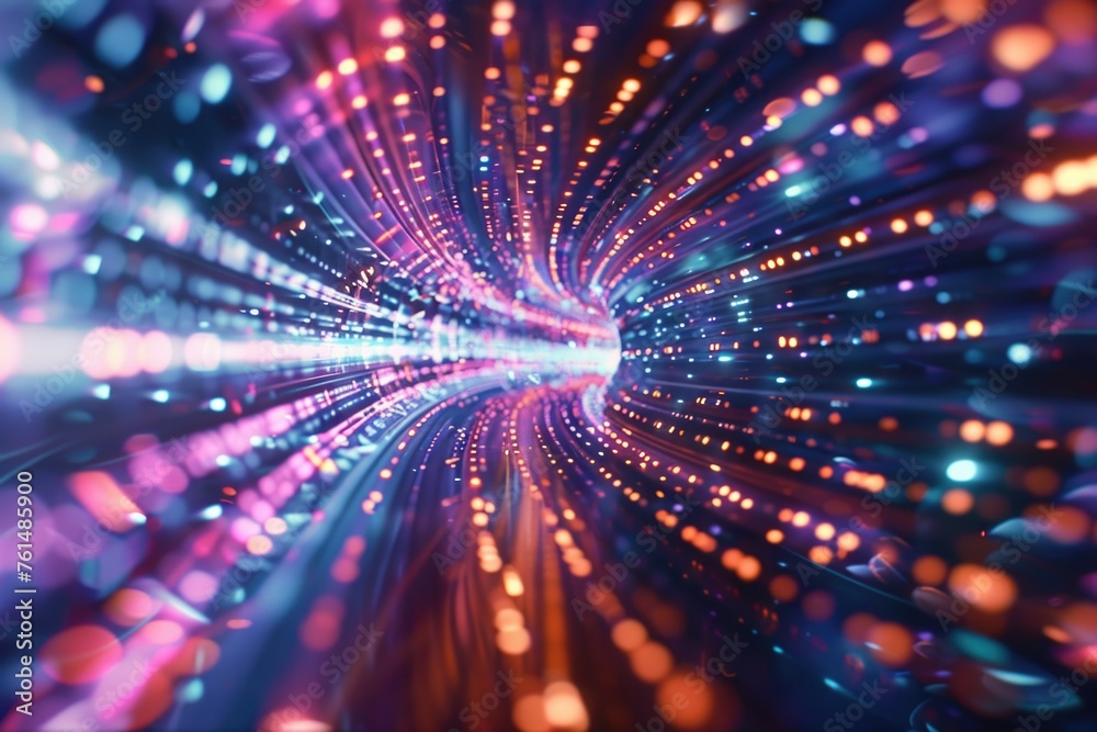 Aufkleber Abstract image of colorful lights in a dark room. Suitable for backgrounds and graphic design projects