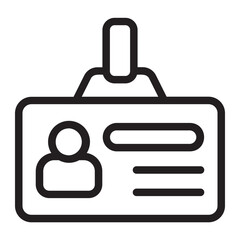 Fototapeta premium id card line icon