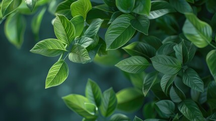 Detailed close up of green plant leaves, ideal for nature backgrounds