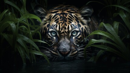 The haunting gaze of a wild predator, a reminder of the majestic beauty at risk in the face of environmental change