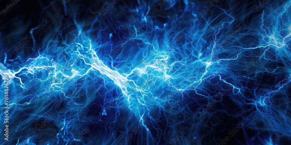 Aufkleber Close up of a blue lightning effect, perfect for adding a dynamic touch to designs