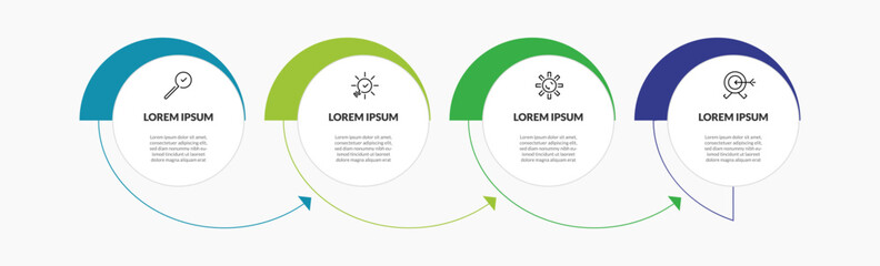 Vector Infographic design business template with icons and 4 options or steps. square design or diagram
