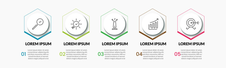 Vector Infographic design business template with icons and 5 options or steps. square design or diagram