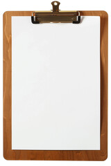 White Background Clipboard Isolated for Professional Workplace Designs