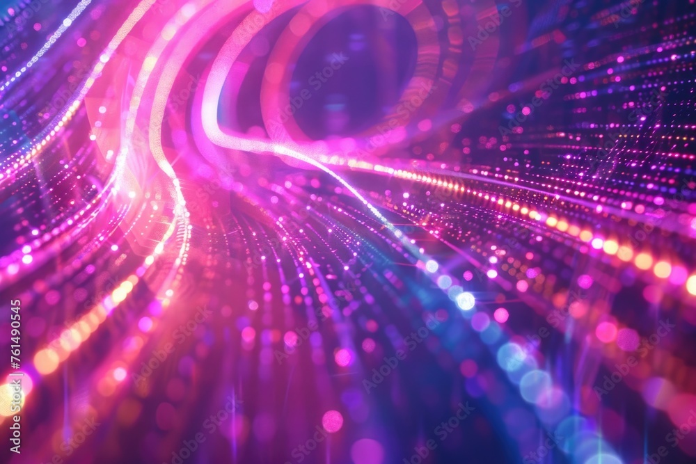 Poster a mesmerizing tunnel of lights. perfect for backgrounds