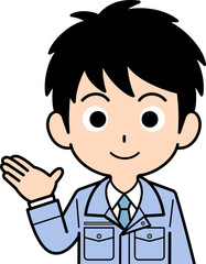 案内する営業マン