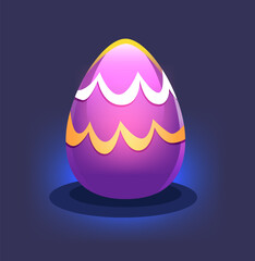 Happy Easter greeting card with egg spring holiday celebration card