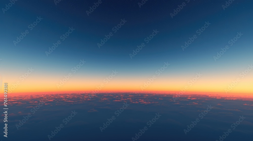 Poster a view of the sky and clouds from an airplane. suitable for travel and transportation concepts