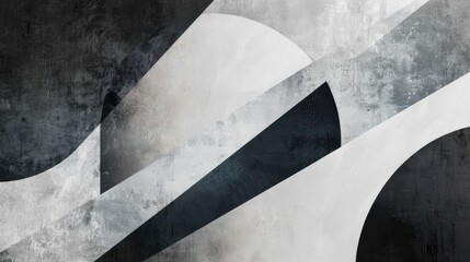 Abstract Geometric Shapes on Monochrome Textured Background.