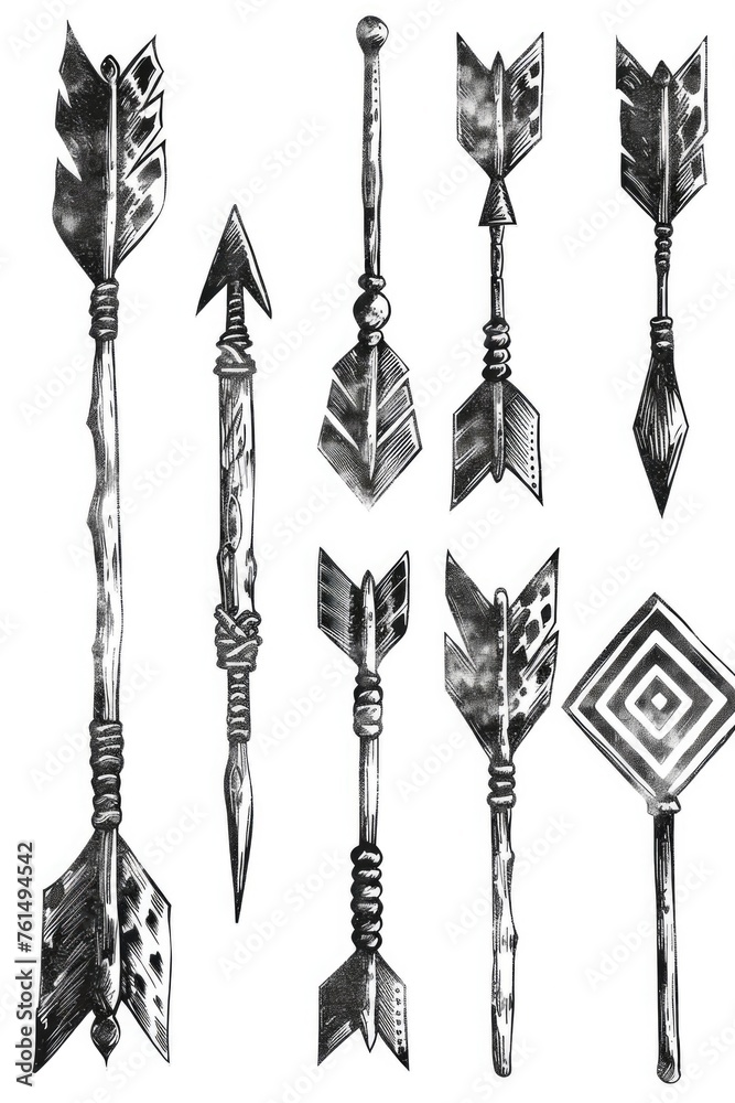 Fototapete a collection of different types of arrows. ideal for design projects