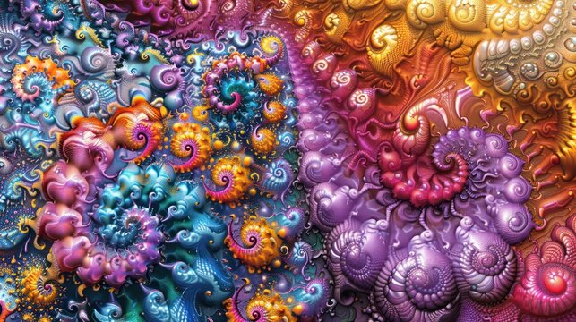 Abstract colorful background featuring quantum fractals