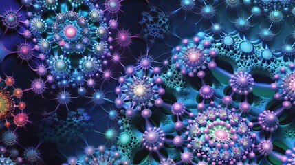 Fractal patterns with a touch of quantum complexity
