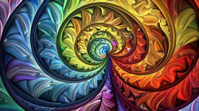 Abstract colorful background featuring quantum fractals
