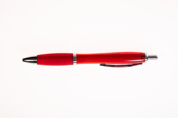 red pen on a white background