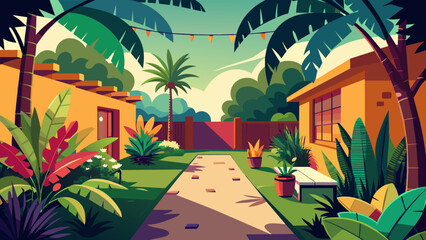 captivating tropic background and svg file