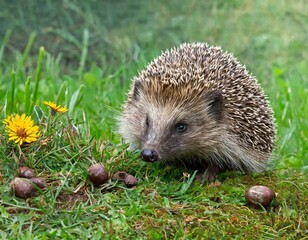 날카로운 가시를 지닌 고슴도치