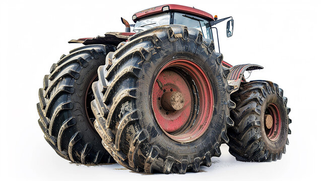 trator grande em fundo branco 