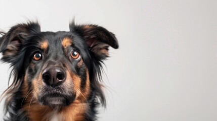 Close-up of a dog staring at the camera. Suitable for pet-related projects