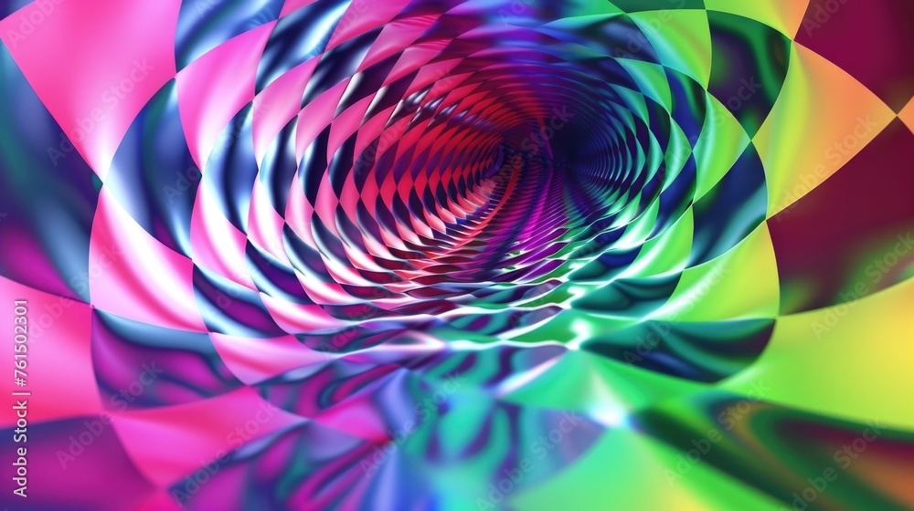 Aufkleber A vibrant and eye-catching spiral design that is perfect for adding a pop of color to any project