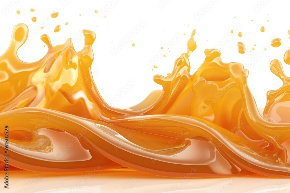 Poster a dynamic splash of liquid on a clean white surface, perfect for advertising or design projects