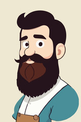 From Rugged to Refined - Beard Vector Illustrations for Every Styler Artwork