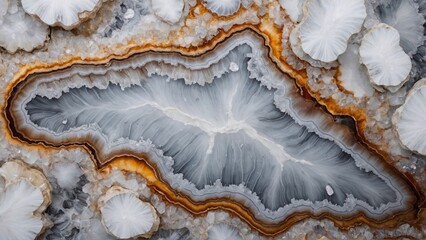 white onyx texture in combination with bright geode stone and golden elements, luxury background