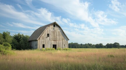 farm barn in grass field