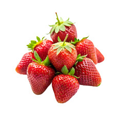 strawberry fruit isolated on transparent background