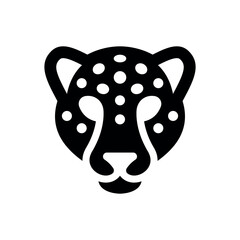 Leopard cheetah head icon vector illustration