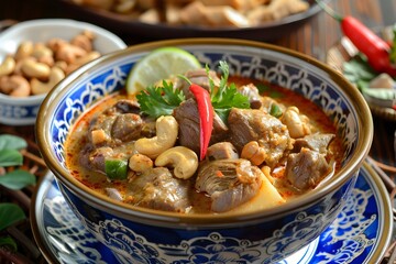 Exotic Massaman Curry: A Royal Taste of Thai Cuisine with Lamb and Cashews