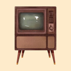 Classic retro standing television