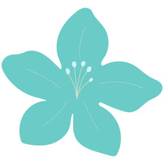 Flat flower bud element for beautiful design. Simple form. Vector drawing.