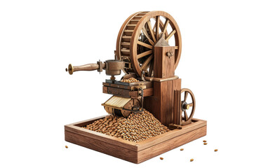 Grain Milling, Grain Mill Isolated on Transparent background.