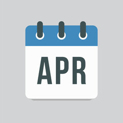 Vector template icon page calendar, month April