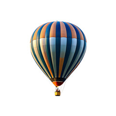 3d air balloon isolated on transparent background