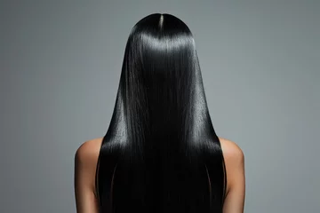 Foto auf Acrylglas Ai splendidi capelli neri, visione posteriore 01 © sabrina