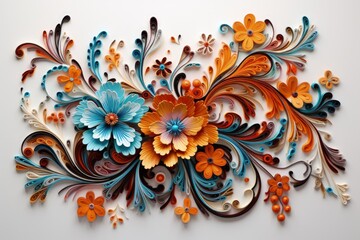 Fototapeta na wymiar Floral Painting Adorning a Wall