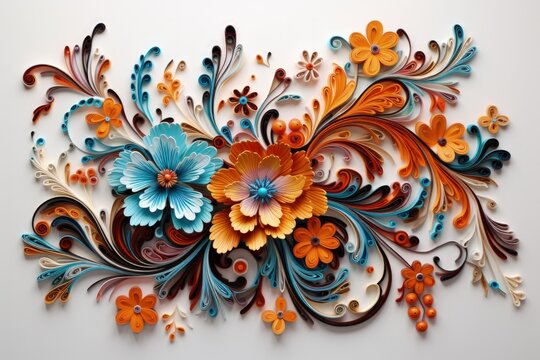 Floral Painting Adorning a Wall