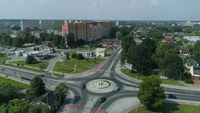 Beautiful Roundabout Dolnoslaskie Belchatow Aerial View Poland