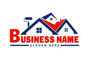 home repair, roofing, handyman, remodeling, renovation, home decor logo 