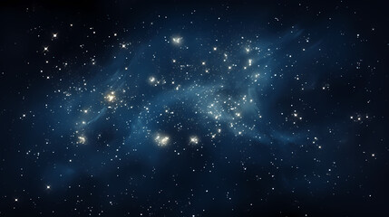 Naklejka premium Dark blue night sky stars background