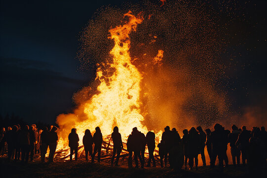 Sacred festival celebration slavic ivana kupala saint john holiday bonfire swimming culture Generative AI