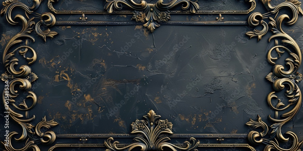 Poster elegant black and gold frame, perfect for adding a touch of luxury to any design project