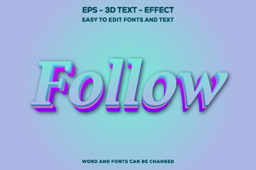 Follow 3D Text Effect.