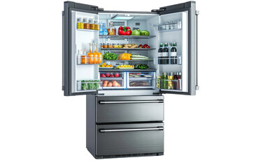 Refrigerator, Insta-View Door-in-Door Refrigerator Isolated on Transparent background.