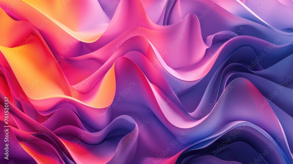 Poster Colorful abstract background with a wavy design, suitable for various graphic design projects