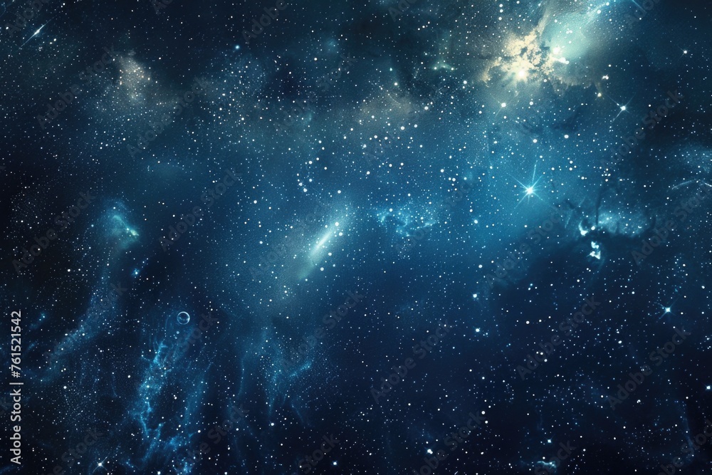 Poster a stunning view of a space filled with stars and nebulas. perfect for astronomy enthusiasts and scie